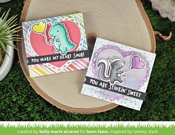 Lawn Fawn Stempelset "RAWR Flip-Flop" Clear Stamp