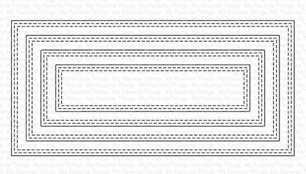 My Favorite Things Die-namics "Mini Slimline Double Stitched Rectangle" | Stanzschablone | Stanze | Craft Die