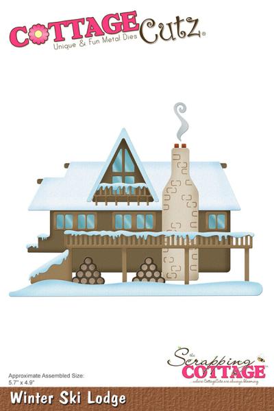 Scrapping Cottage Die - Winter Ski Lodge