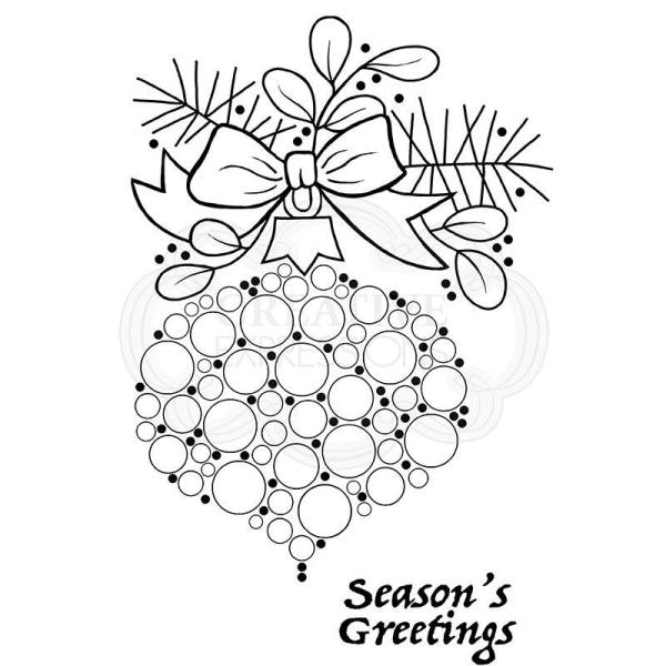 Woodware are Bubble Bauble and Bow Clear Stamp (JGS773)  Clear Stamps - Stempel 