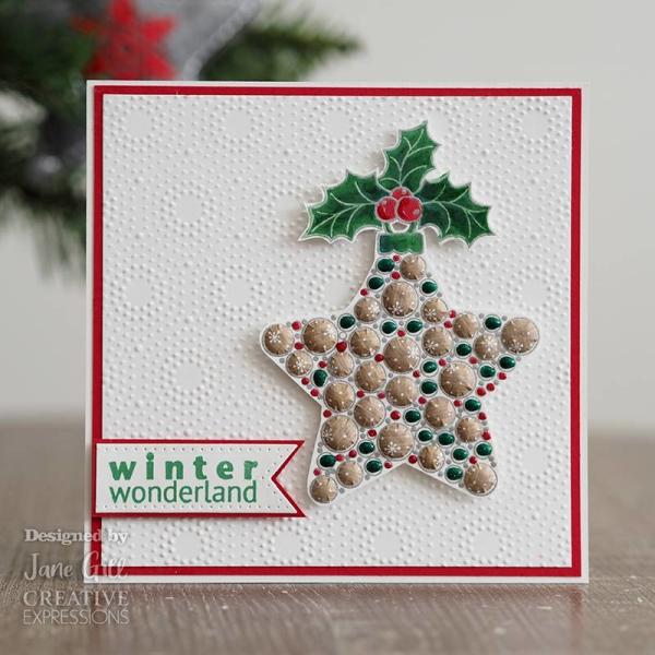 Woodware are Bubble Bauble and Holly Clear Stamp (JGS772)  Clear Stamps - Stempel 