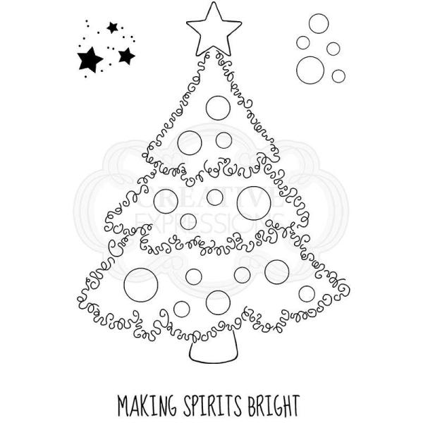 Woodware Festive Fuzzies Christmas Tree   Clear Stamps - Stempel 