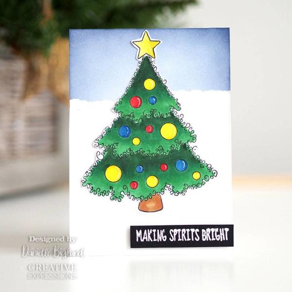 Woodware Festive Fuzzies Christmas Tree   Clear Stamps - Stempel 