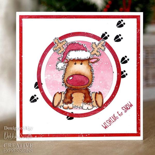 Woodware Festive Fuzzies Reindeer   Clear Stamps - Stempel 