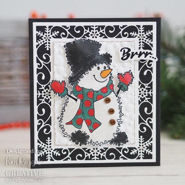 Woodware Festive Fuzzies Snowman   Clear Stamps - Stempel 