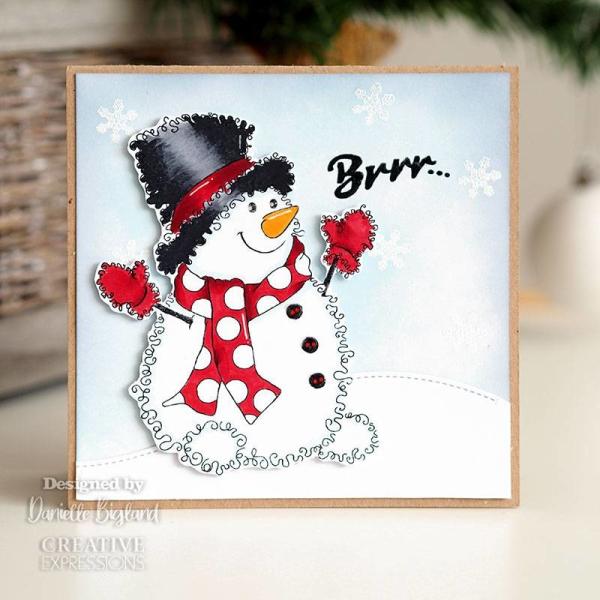 Woodware Festive Fuzzies Snowman   Clear Stamps - Stempel 