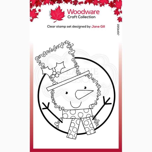 Woodware Festive Fuzzies Mini Snowman   Clear Stamp - Stempel 