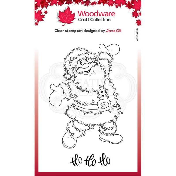 Woodware Festive Fuzzies Santa   Clear Stamps - Stempel 