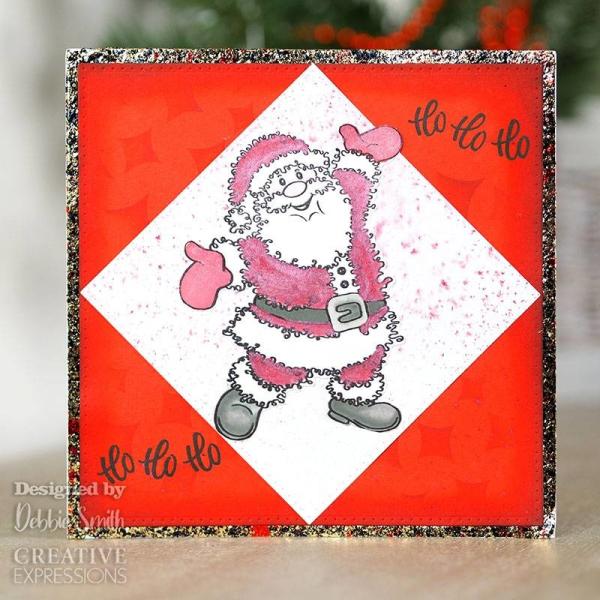 Woodware Festive Fuzzies Santa   Clear Stamps - Stempel 