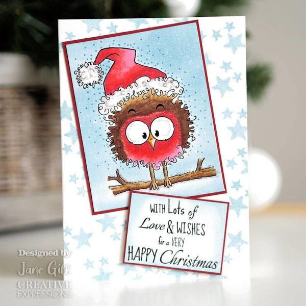 Woodware Festive Fuzzies Robin   Clear Stamps - Stempel 