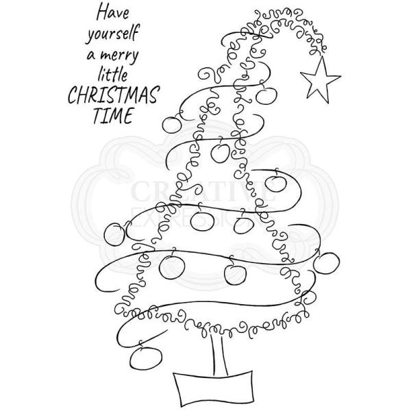 Woodware Festive Fuzzies Tall Christmas Tree   Clear Stamps - Stempel 