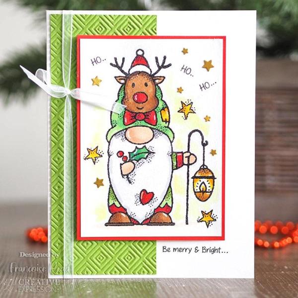 Woodware Reindeer Gnome   Clear Stamps - Stempel 