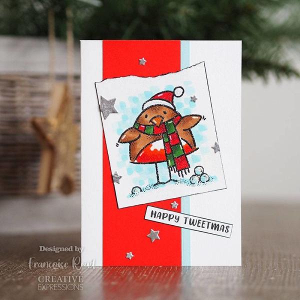 Woodware Tweetmas Robin   Clear Stamps - Stempel 