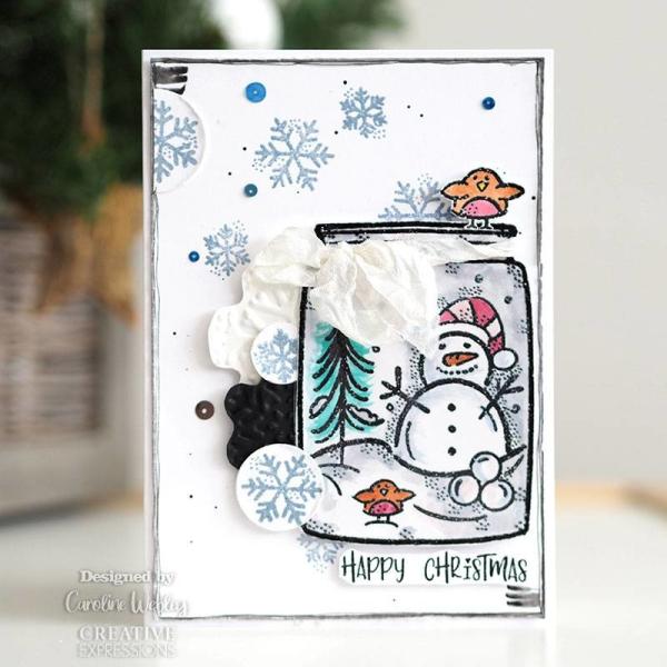 Woodware Snow Jar   Clear Stamps - Stempel 