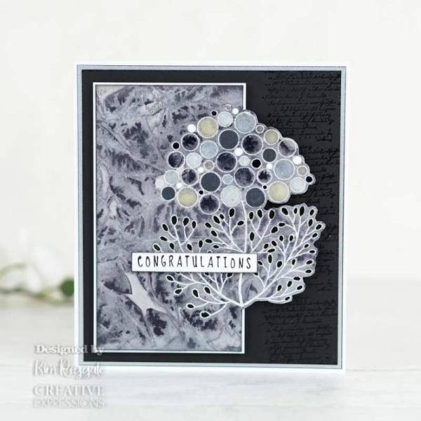 Woodware Bubble Bloom Carrie   Clear Stamps - Stempel 