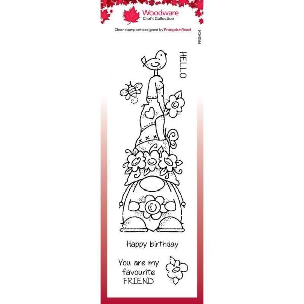 Woodware Floral Hat   Clear Stamps - Stempel 