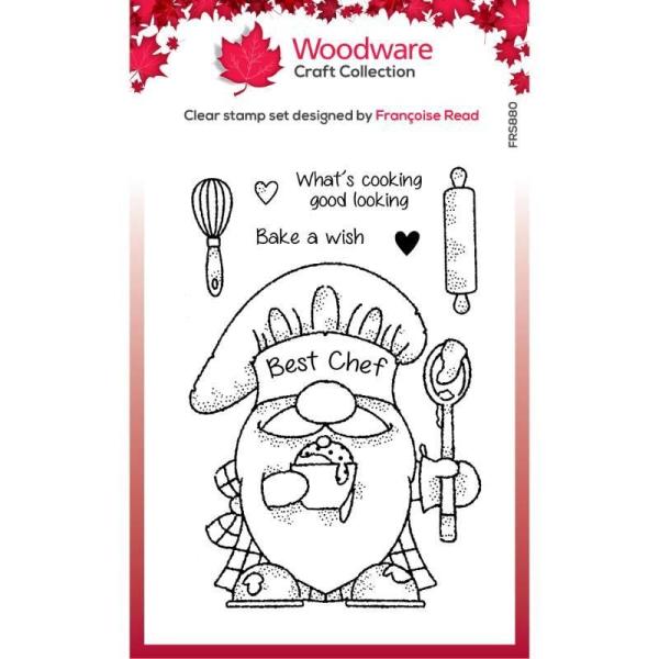 Woodware Gnome Chef   Clear Stamps - Stempel 