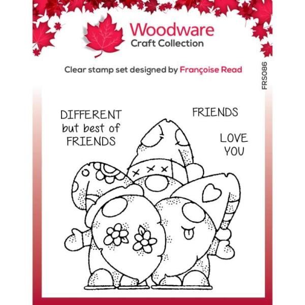 Woodware Gnome Friends   Clear Stamps - Stempel 