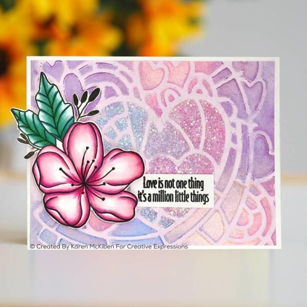 Woodware Mini Floral Wonder   Clear Stamp - Stempel 