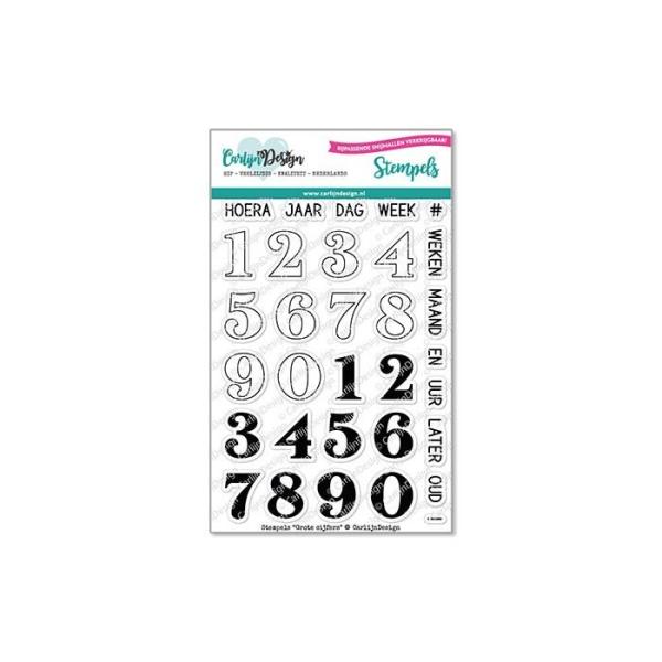 Carlijn Design Grote Cijfers   Clear Stamps - Stempel 
