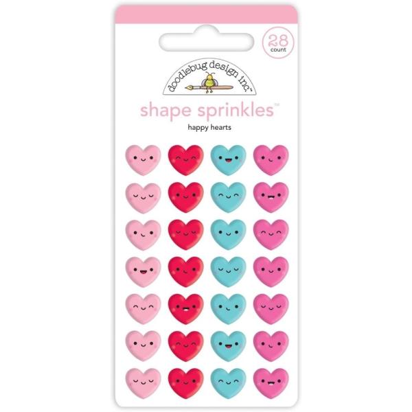 Doodlebug Design Happy Hearts Shape Sprinkles 