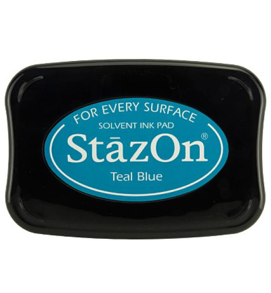 Tsukineko StazOn Inkpad - Teal Blue   - Permanent Stempelkissen