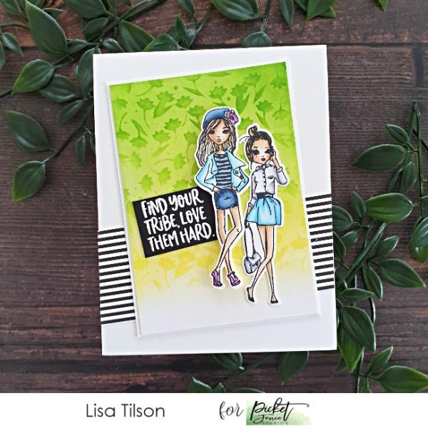 Picket Fence Studios Girls Find Your Tribe  Clear Stamps 