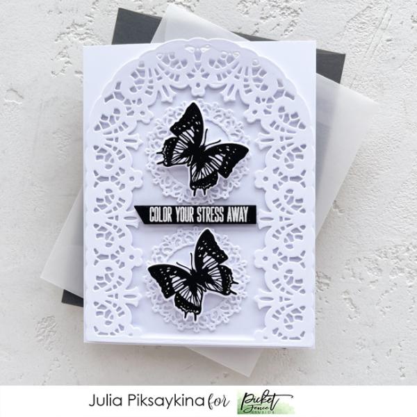 Picket Fence Studios Butterfly Beauties Clear Stamps 