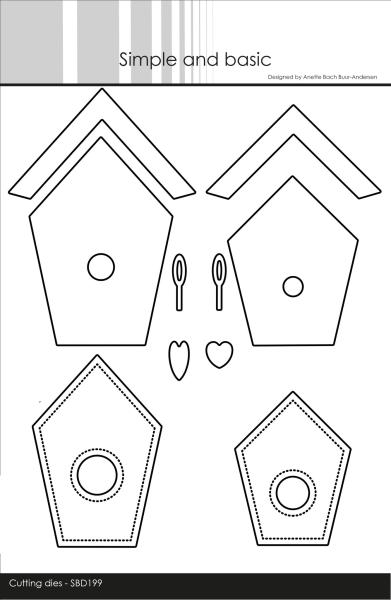 Simple and Basic " Bird Houses Cutting " Stanze -  Die