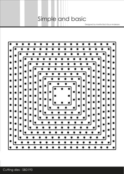 Simple and Basic " Star Framed Square Cutting " Stanze -  Die