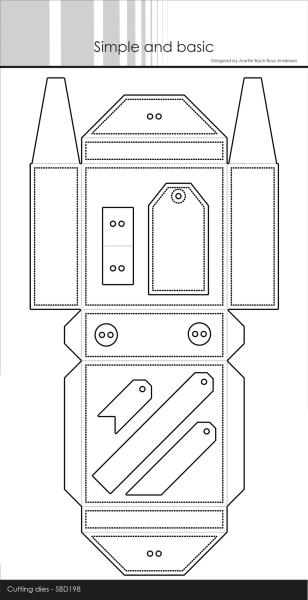 Simple and Basic " Square Giftbox Cutting " Stanze -  Die