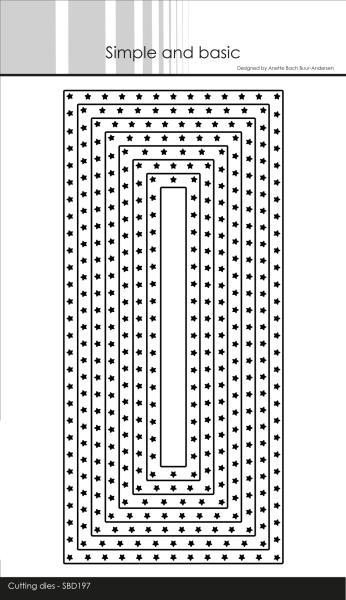 Simple and Basic " Star Framed Slimcard Cutting " Stanze -  Die