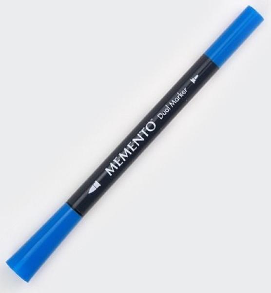 Tsukineko - Memento Ink Marker Dual Tip - Bahama Blue   