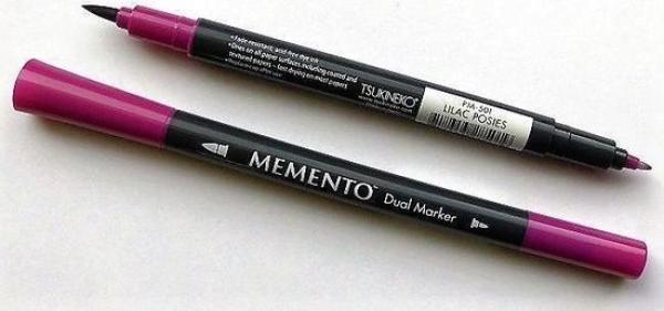 Tsukineko - Memento Ink Marker Dual Tip - Lilac Posies   