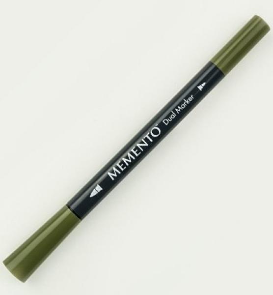 Tsukineko - Memento Ink Marker Dual Tip - Olive Grove   