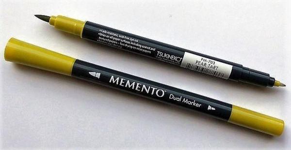 Tsukineko - Memento Ink Marker Dual Tip - Pear Tart   
