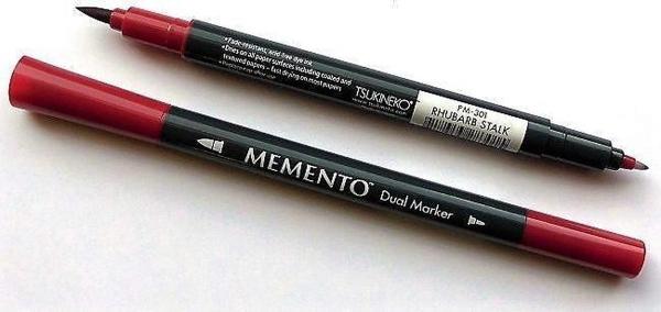 Tsukineko - Memento Ink Marker Dual Tip - Rhubarb Stalk   