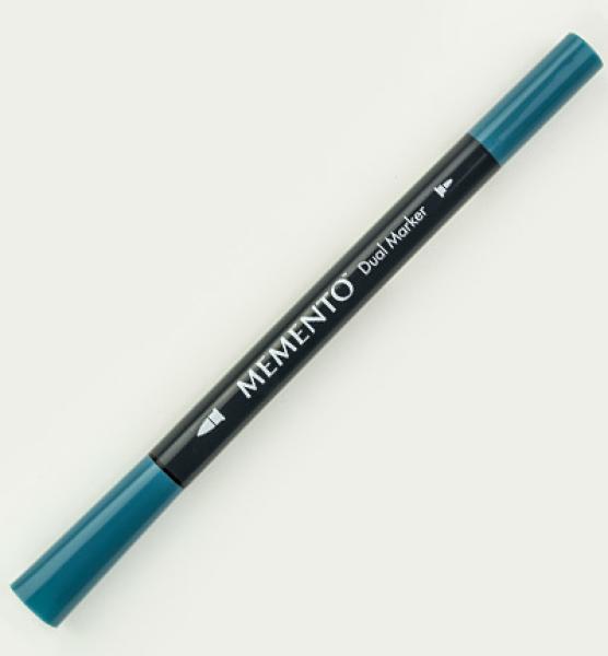 Tsukineko - Memento Ink Marker Dual Tip - Teal Zeal   