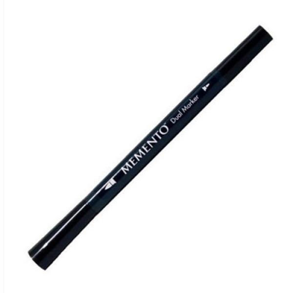 Tsukineko - Memento Ink Marker Dual Tip - Tuxedo Black   