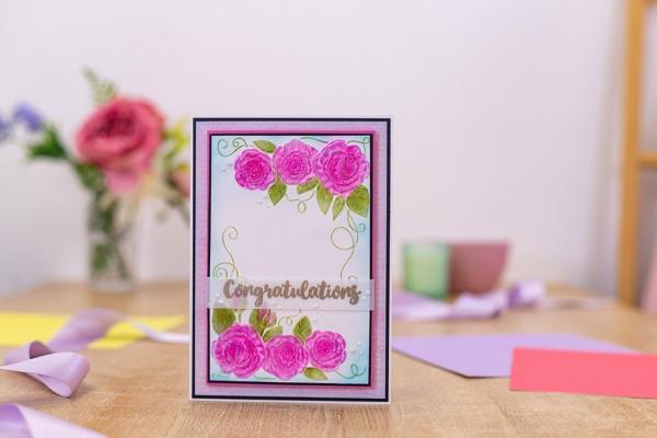 Gemini Entangled Roses 3D Embossing Folder - Prägeschablone - Verstricke Rose