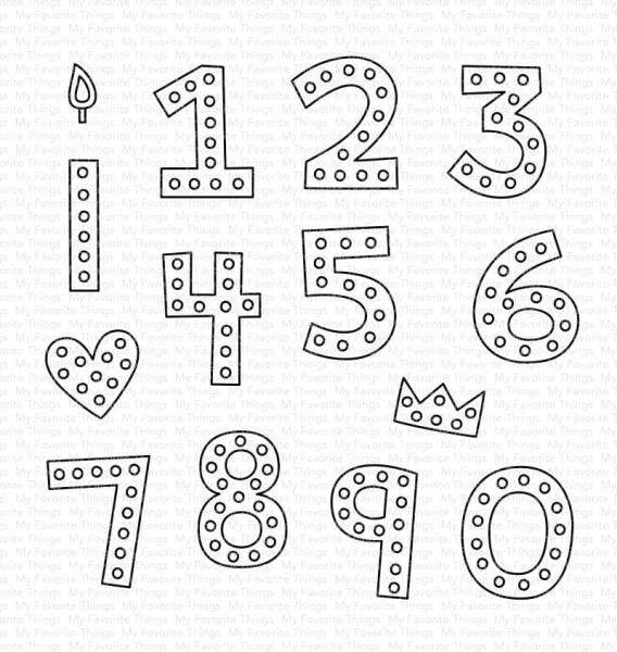 My Favorite Things Stempelset "Hip Hip Yay Numbers" Clear Stamp Set