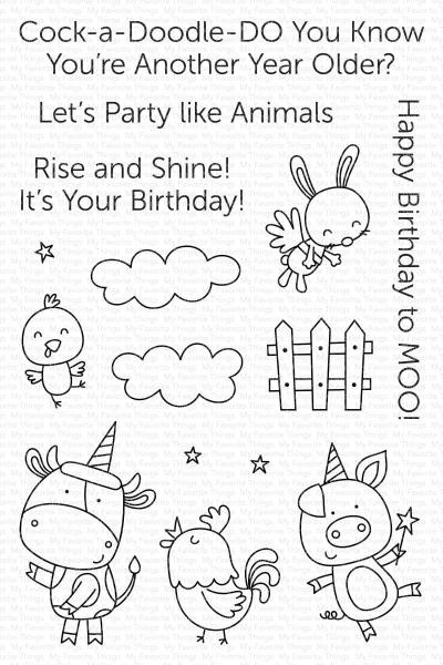 My Favorite Things Stempelset "Barnyard Birthday" Clear Stamp Set