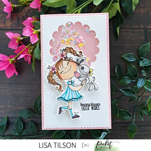 Picket Fence Studios Bunny Dear 4x4 Inch Clear Stamps