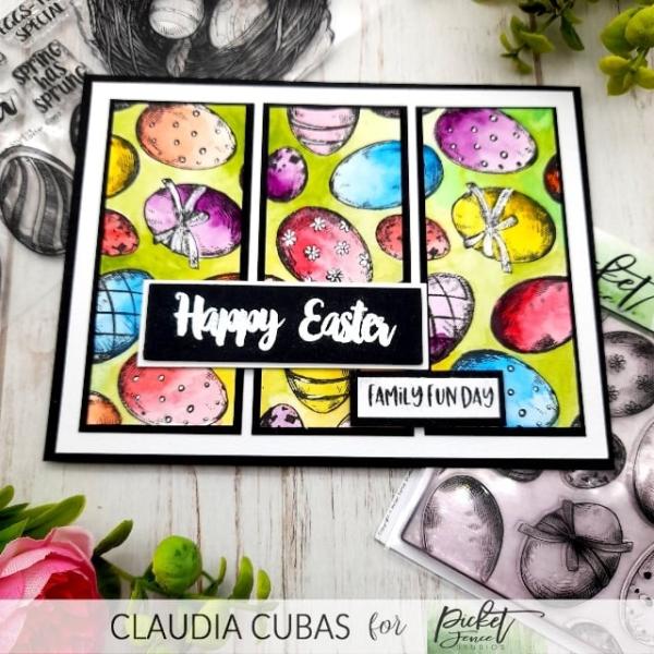 Picket Fence Studios Eggs-tra Special Easter 4x8 Inch Clear Stamps