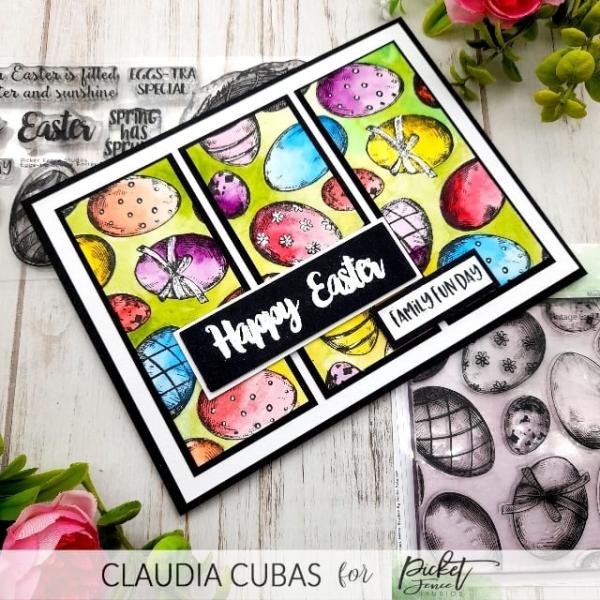 Picket Fence Studios Eggs-tra Special Easter 4x8 Inch  Die 