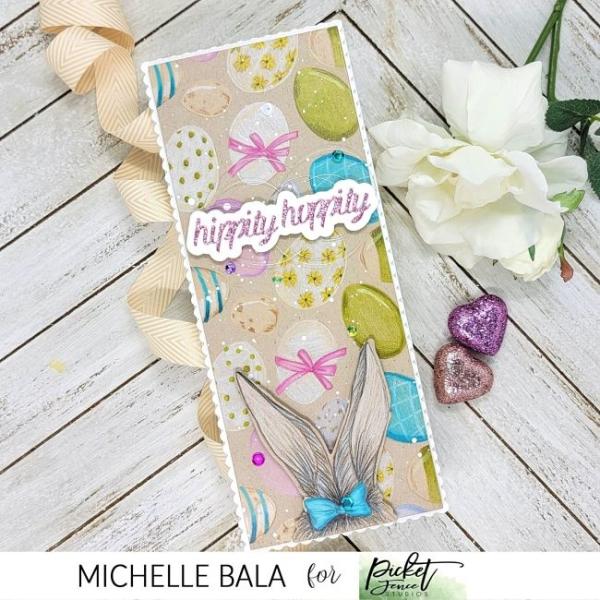 Picket Fence Studios Hippity Hoppity to All 6x6 Inch Clear Stamps