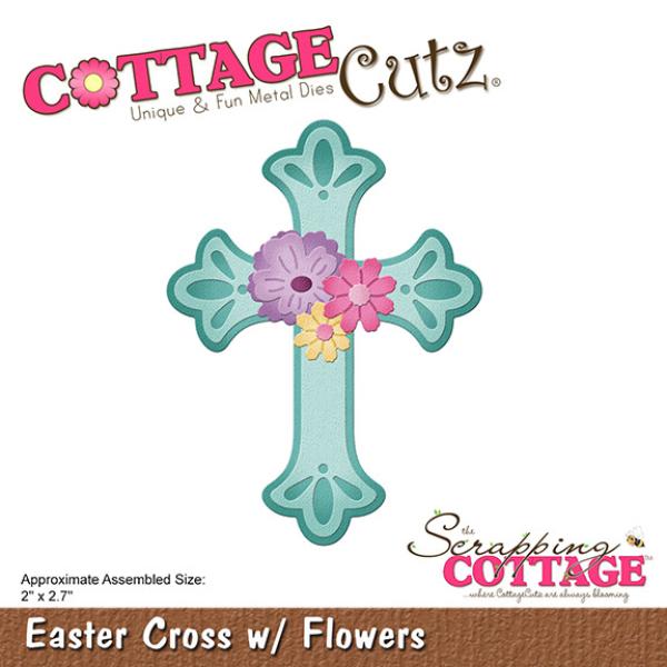 Scrapping Cottage Die - Easter Cross w/ Flowers