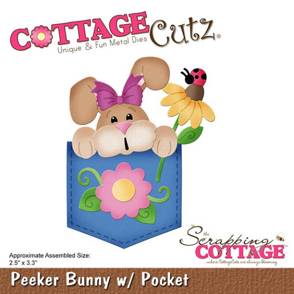 Scrapping Cottage Die - Peeker Bunny w/ Pocket