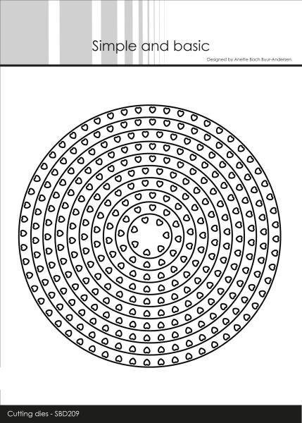 Simple and Basic "Heart Framed Circles Cutting " Stanze -  Die