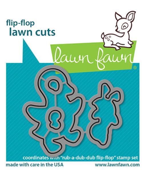 Lawn Fawn Craft Dies - "Rub-A-Dub-Dub Flip-Flop" - Stanzen